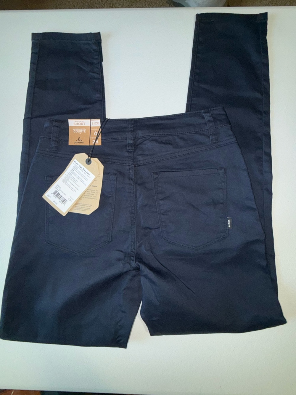 Prana Kayla High Rise Skinny Jeans Women’s Size 0 Short 25 Navy Blue NWT - Picture 8 of 16